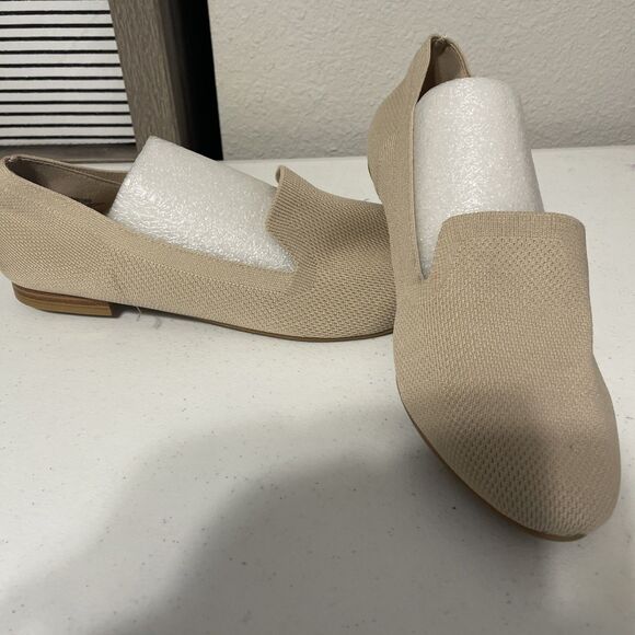 Torrid Flats stretch knit loafer Taupe Size 10.5 WW NEW - Picture 1 of 7